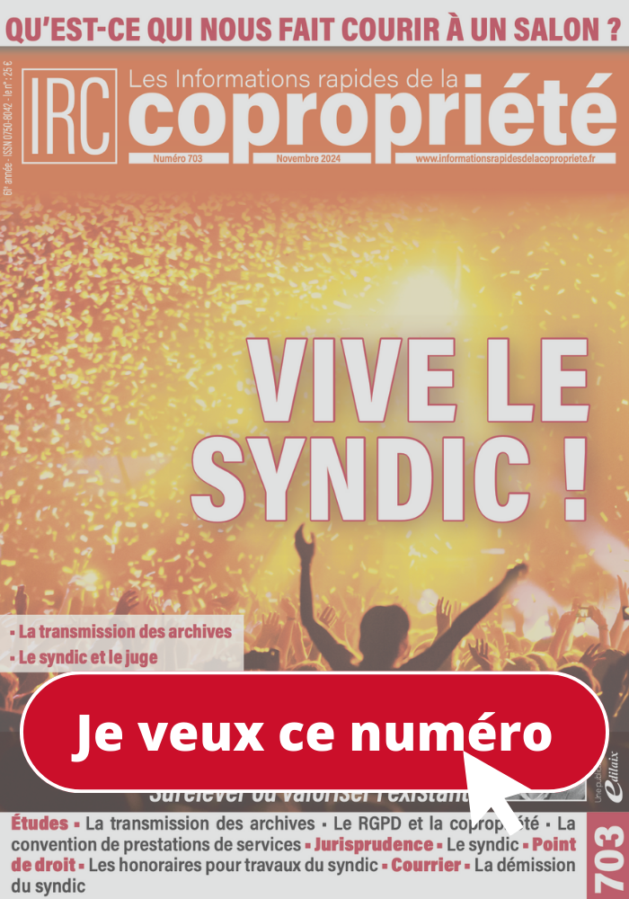 Informations rapides de la copropriété - Vive le syndic !